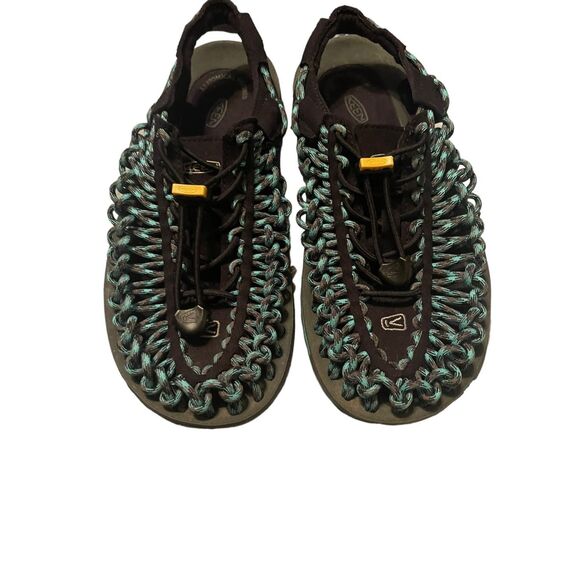 Keen Shoes - Keen Uneek Women's Blue & Black Woven Paracord Water Sandal Flat Size 6.5
